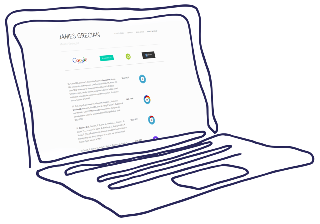 angled laptop with a blog on a web browser